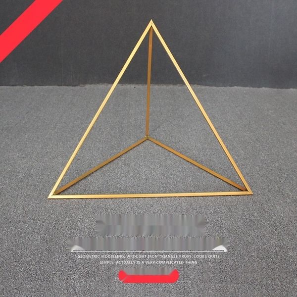 

ifr0g baijie triangle prop and pendant iron triangle three props welcome area props set frame pendant creative geometric display window zy2g