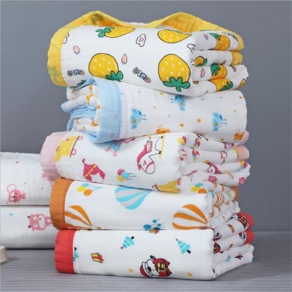 

muslin cotton summer baby swaddle blanket autumn kids chidlren muslin blanket swaddle newborn bed receiving blanket for baby y201009