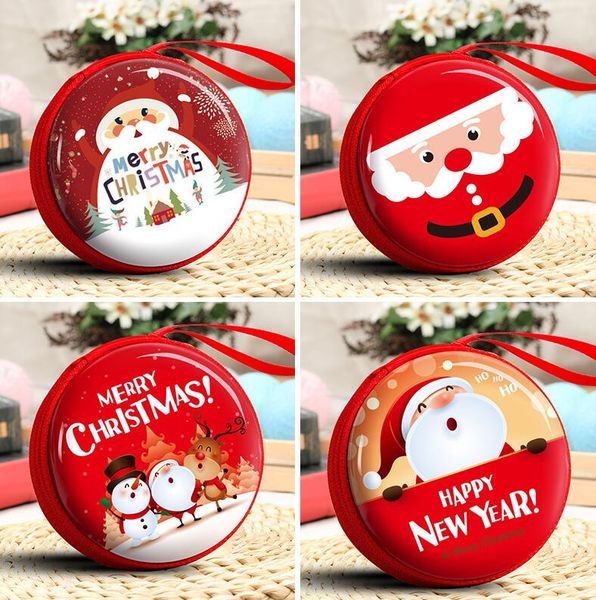 

merry christmas decoration kids gift bag coin purse cartoon cute creative xmas santa claus snowman elk bags happy new year 4 color cz101601