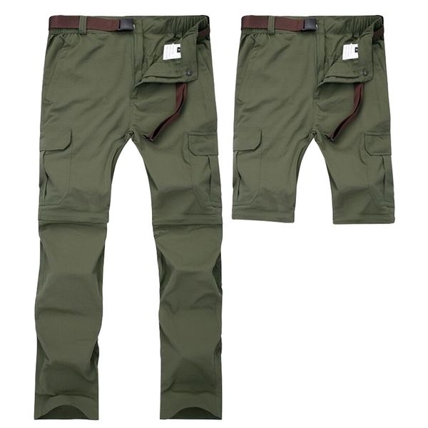 

men military detachable cargo pants summer quick dry breathable male trousers joggers army pockets waterproof tactical pants 7xl 201110, Black