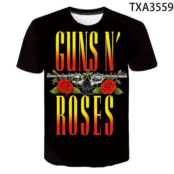 

new guns n roses clothing wild street trend 3d print shirts aesthetic kawaii horror men clothing