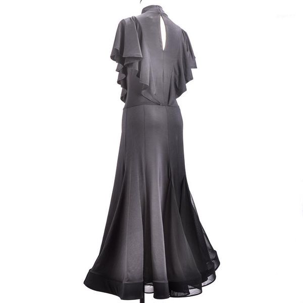

standard ballroom dress for ballroom dancing party dresses for women waltz dance costumes flamenco dance dress tango wear1, Black;red