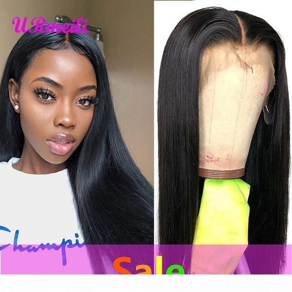 

прямой парик волос перуанский фронта шнурка человеческих волос парики для женщин remy с ребенком волос natural hairline полный конец, Black;brown