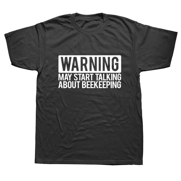 

warning may start talking about beekeeping new arrival summer fashion short sleeves design sport hooded sweatshirt hoodie men t shirt
