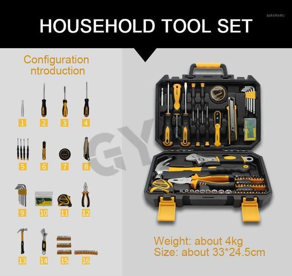 

guyx120 pcs tool set home hardware hand tools woodworking tools electric drill wrench screwdriver1