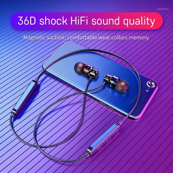 

headphone wirless headphones magtic fone de ouvido bluetooth 5.0 neckband ipx5 waterproof earphone for smartphone huawei1