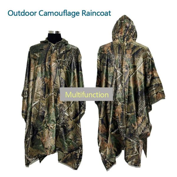 

outdoor bionic camouflage raincoat waterproof bird watching poncho multifunctional three-in-one rainwear camping tent