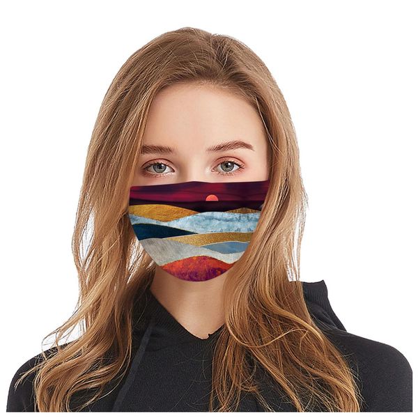 

natural beauty printed mask 1pc adult's prints protection face mask washable earloop mask comfort earloops maske masque wmtgiq