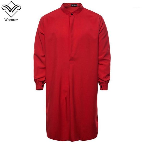 

wechery mens kaftan muslim clothing for men solid jubba thobe black navy white red islamic clothes 2018 fashion arabe robes1