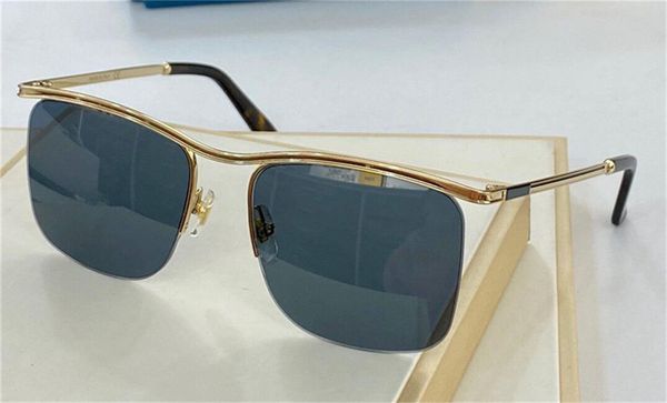 

new fashion design man and woman sunglasses 0823 metal square half frame noble casual style uv400 lens protection eyewear, White;black