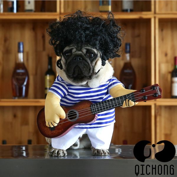 

new design pet dog clothes dresses small daisy dogs clothes become a guitarist dog cloth small dog dress pet supplies