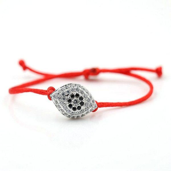 

charm bracelets bppccr red rope string handcrafted macrame reiki chakra bangles tiny cube micro pave shiny zircon eye of evil woman1, Golden;silver