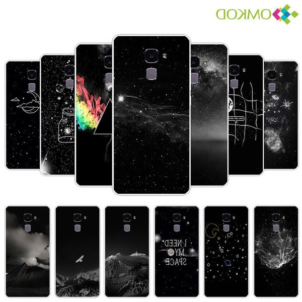 

5,2" 7 lite / gt3 soft silicon звездное чехол для huawei назад матовый телефон обложка honor 5c черный shell