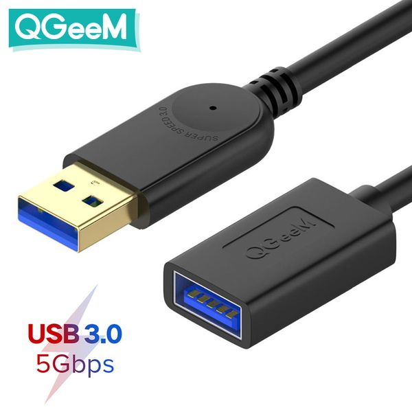 

qgeem extension cord usb3.0 male to female extender data sync adapter 1m 3m 2m supper speed usb 3.0 cable