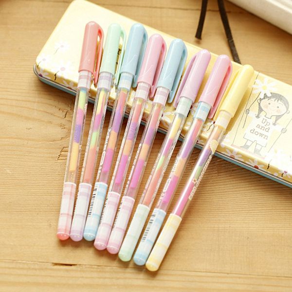 

8 Pcs/lot Cute Kawaii Water Color Paint Gel Pen For Kids Diary Scrapbooking Writing Signing Pen Stationery School Office Supplie