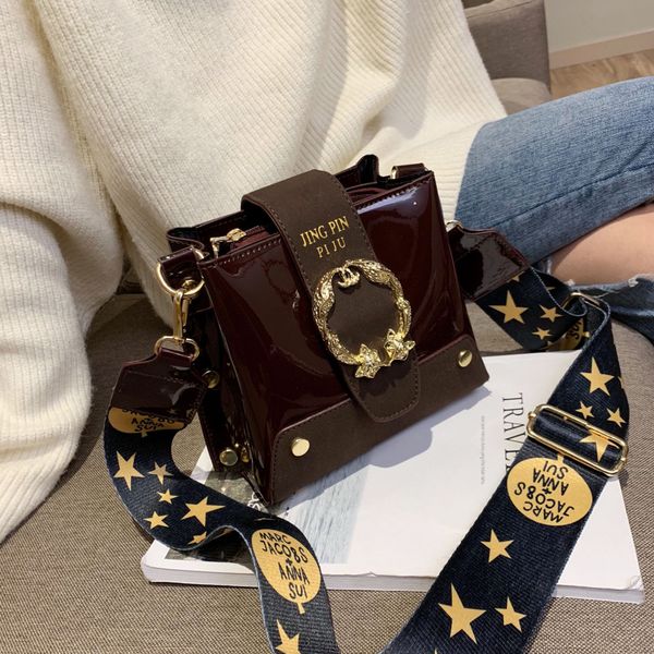 

hbp women fashion patent leather small handbags spring new lock female wild shoulder europe and america star ladies mini 4 color wholesale