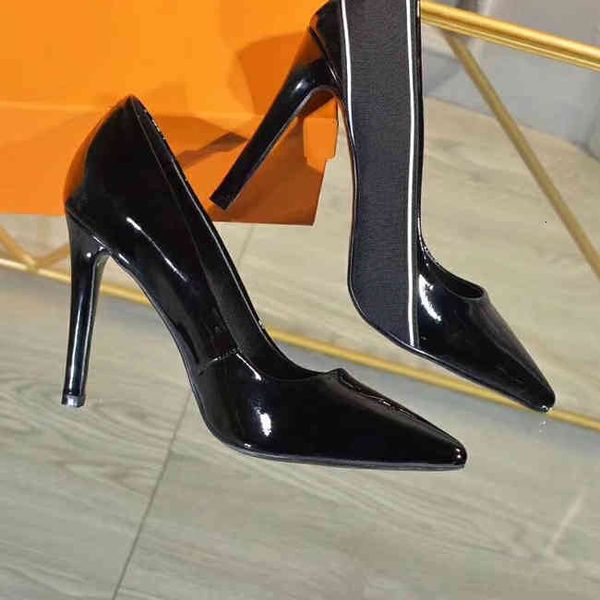 

fashion women shoes red bottom high heels 10cm nude black leather pointed toes pumps dress sandals with box