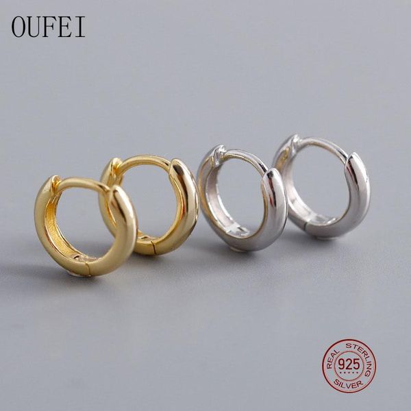 

hoop & huggie oufei small earrings for women 925 sterling silver fashion charm simple cute 2021 jewelry, Golden;silver