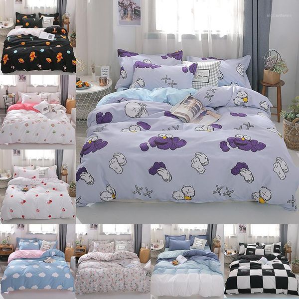 

bedding sets cartoon space bed linens black plaid set home textile for duvet size king quilt  cover sheet kids cute1