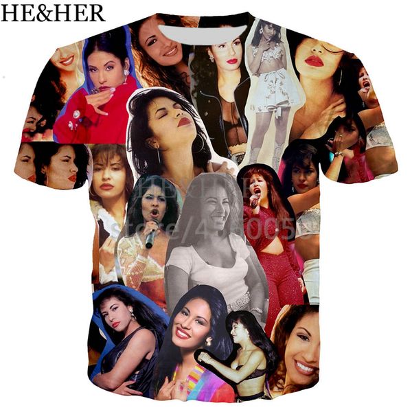 

latin music selena 3d print shirts hentai harajuku hippie men clothing