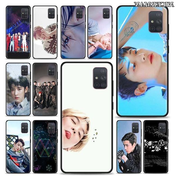 

soft case for samsung galaxy a70 a50 a40 a30s a20s a10 a10e a01 a21 a51 a71 phone fall thin shell cover exo band k-pop kpop