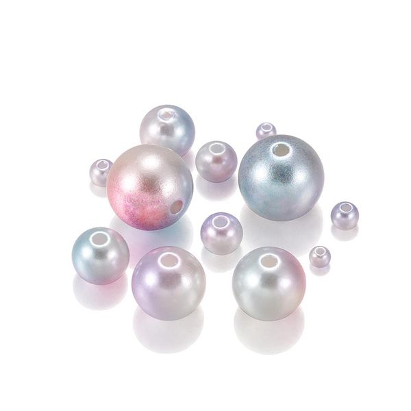 

multi size mixed 3 12mm straight hole acrylic imitation pearl rainbow color plastic abs beads diy for jewelry making accessories h qylxbe