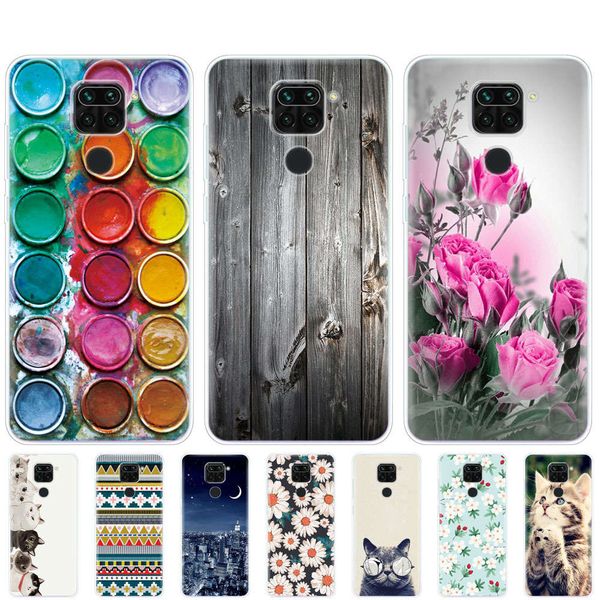 

for xiaomi case soft silicon tpu phone back cover on redmi note 9 pro bumper coque painted shells bags cute