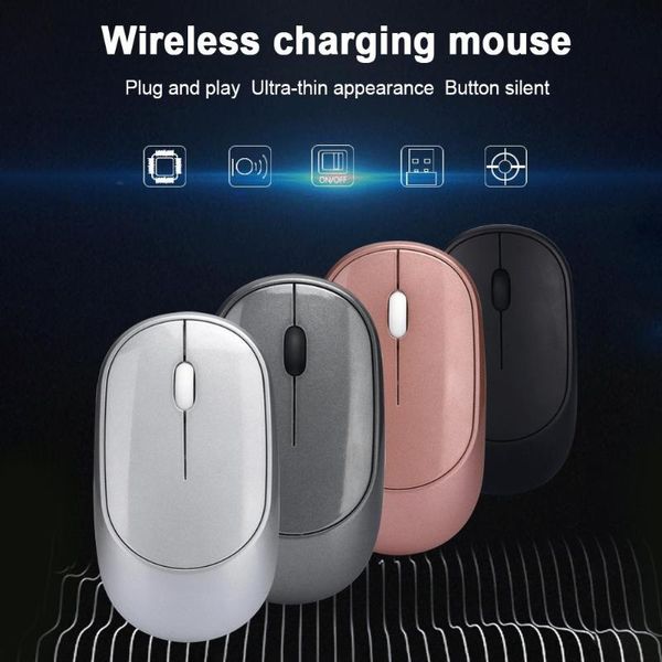 

w20 2.4ghz wireless office mouse 3 dpi mode usb receiver mute optical mouse built-in 400ma rechargeable lithium battery