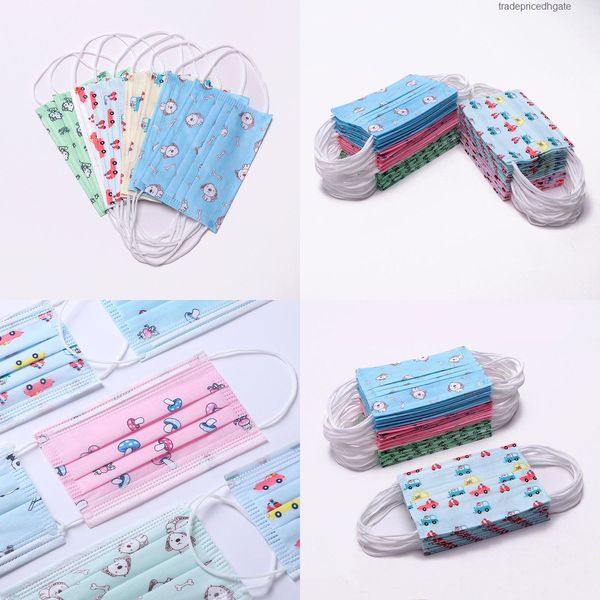 

stock woven disposable non ply colorful in 3 children outdoor mask