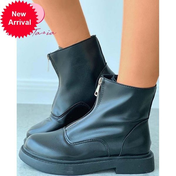 

2021 the new new ladies chunky heels ankle toe boots street women's shoes wsdn, Black