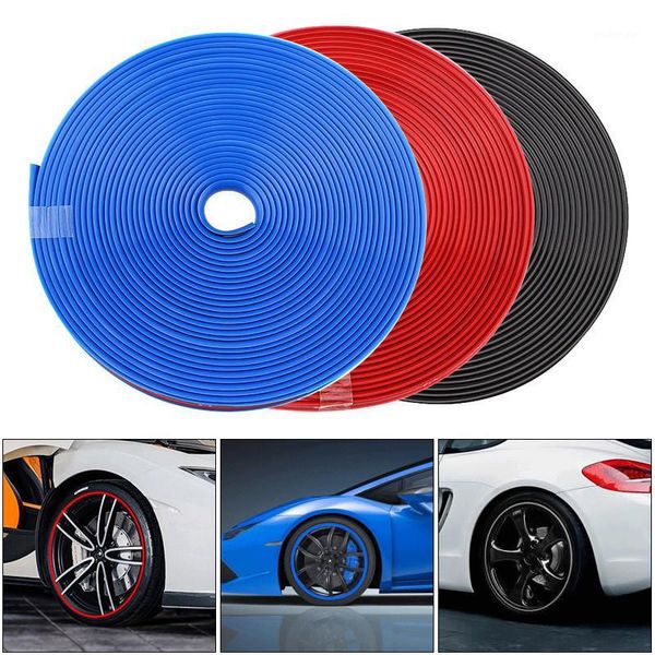 

8m pvc car wheel protector hub sticker rim guard rubber strip anti scraping auto car decorative styling for 13 ~ 22 inch tires1