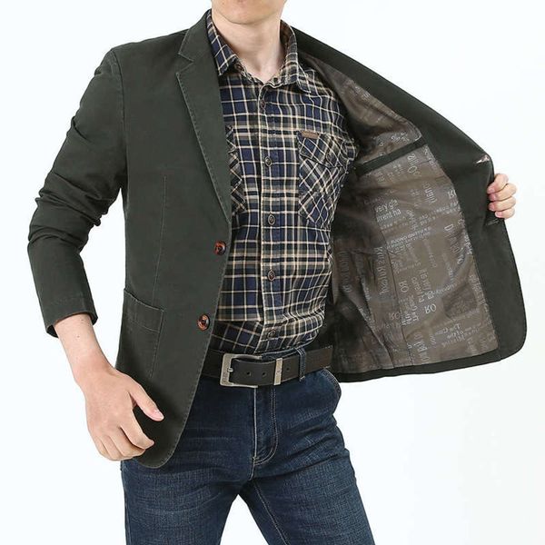 

autumn large american style spring and casual men's pure cotton single suit loose solid color thin work coat, White;black