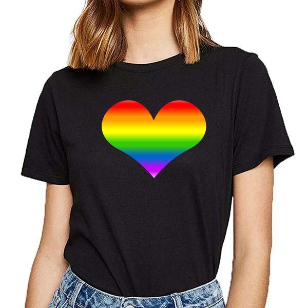 

t shirt women rainbow heart rainbow heather prism harajuku short female tshirt sport hooded sweatshirt hoodie