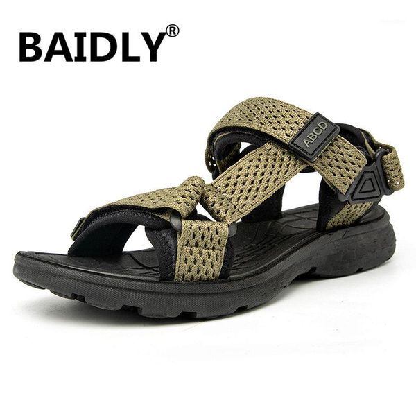 

men sandals new summer fashion sandals slippers breathable male shoes beach man fashion outdoor casual shoes big size 471, Black