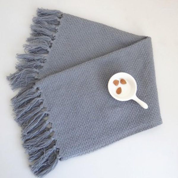 

table napkin hand-made tassel cotton yarn dyed dish towel solid home wedding party kitchen cup dishes napkins nordic style1