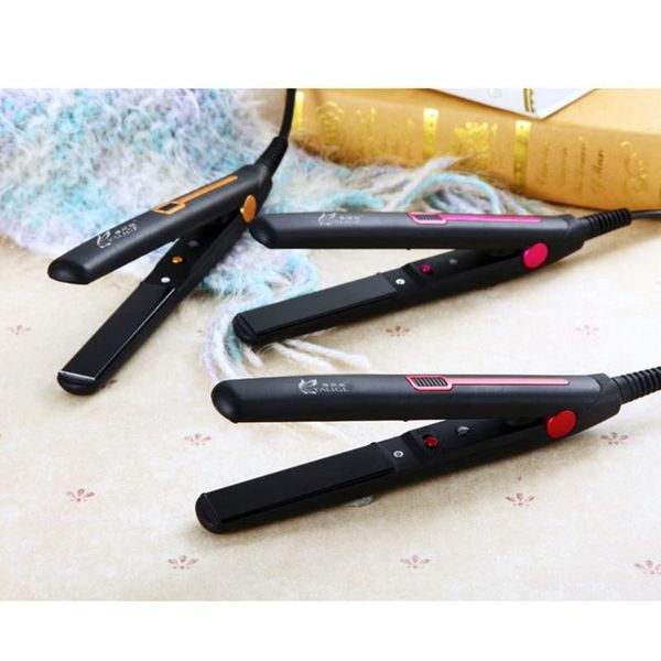 

2 in 1 mini professional hair curler flat iron hair straightener corrugated iron straightener curling styling tool