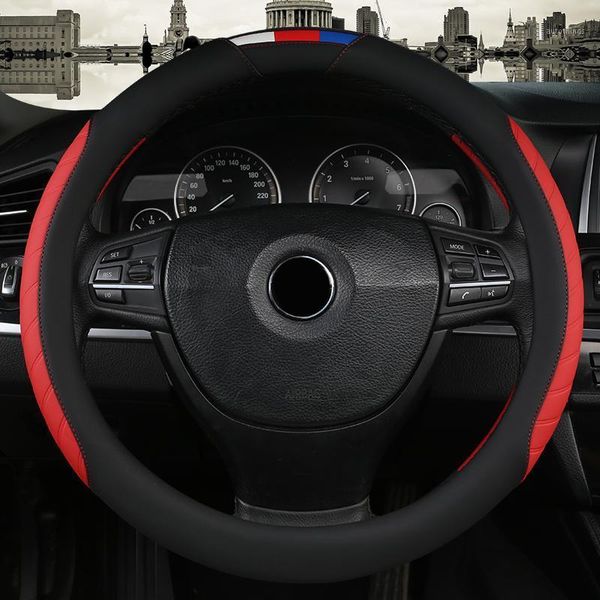 

38cm leather car auto steering wheel cover with crystal rhinestone auto car interior accessories for women girls1