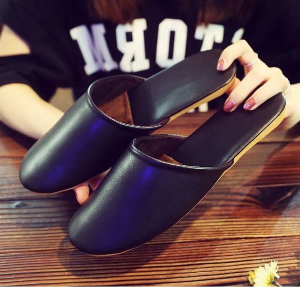 

women sandals hedging leather shoes soft slippers slides black red pink flip flops fashion womens beach l sandal size 35-40 18