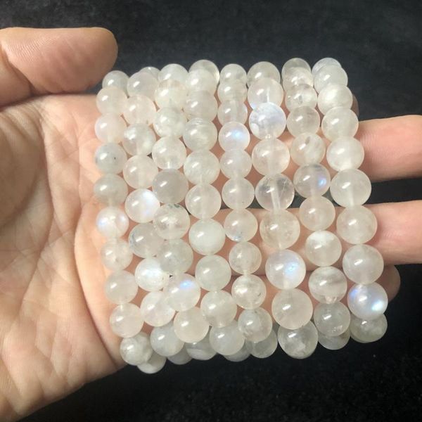 

promotionnatural aura rainbow moonstone bracelet beads 7mm 8mm 10mm bead bracelet ,1pcs 20cm rainbow moonstone beads, Black