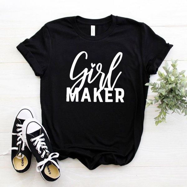 

girl maker women tshirt cotton casual funny t shirt gift for lady yong girl tee 6 color drop ship s-792, White