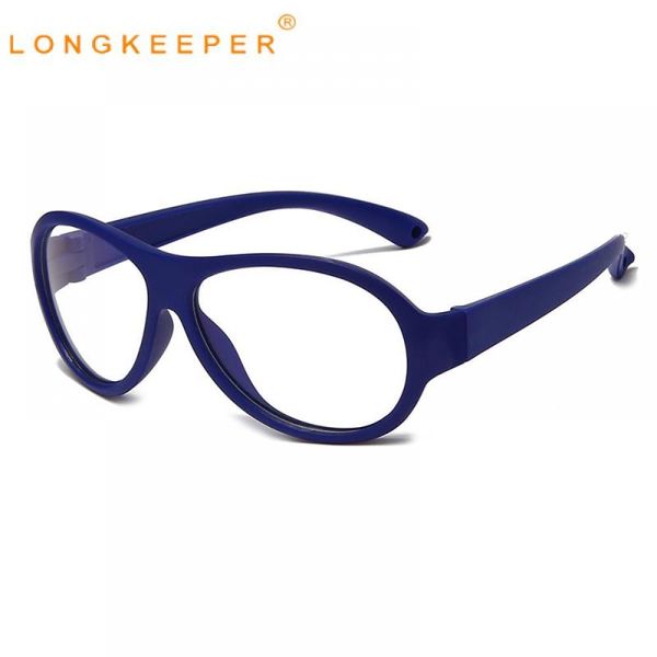 

2020 anti blue light glasses children tr90 soft frame transparent eyeglasses boy girl oval computer spectacles oculos infantil, White;black
