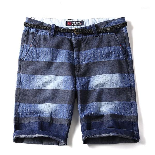 

2018 summer new casual cotton heren jeans two styles bermuda jeans masculina1, Blue