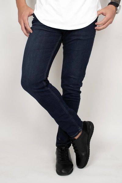 

men's jeans deepsea narrow cut lycra pants 2102093, Blue