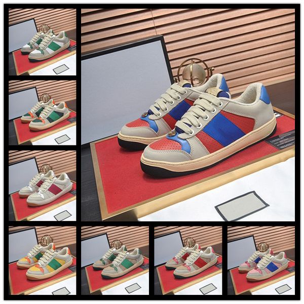 

2021 luxurys designers shoes men women sneakers runner snow leopard black white suede leather fashion women trainers shoes