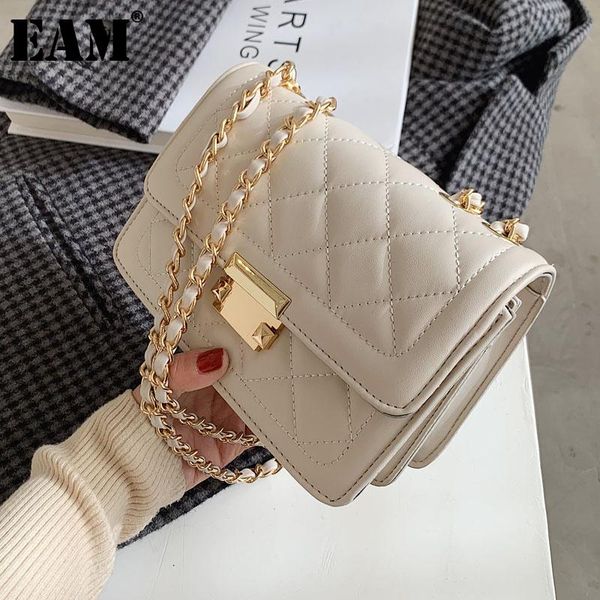 

shoulder bags [eam] women early spring trend small pu leather flap personality all-match crossbody bag fashion 2021 18a1600