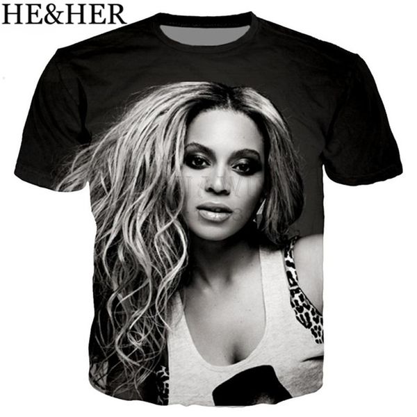 

new popular singer beyonce style 3d print shirts hentai hentai graphic men clothing