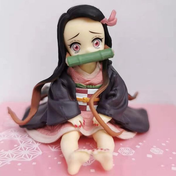 

anime figures kamado nezuko kimetsu no yaiba action figurals demon slayer cute toys for kids collectible model pvc doll figma 1008