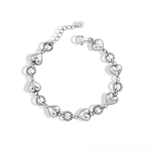 

ql0e6 s925 necklace bracelet fashion thai silver old design net red bracelet necklacenecklace necklacehip circle love hollow out spiral hop, Golden;silver