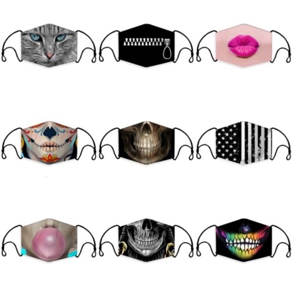 

washable mask face valve breathing dust anti pm2.5 reusable cotton protective mouth masks with 2 activated carbon filter