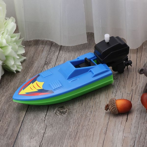 

Toy boat Kid Wind Up Clockwork Boat Ship Toys Toy play Water ferry
